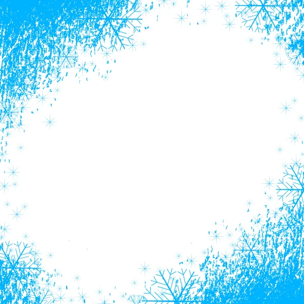 Снежинки на фоне синего цвета — стоковое фото