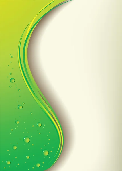 Green background with drops — Stock Photo, Image