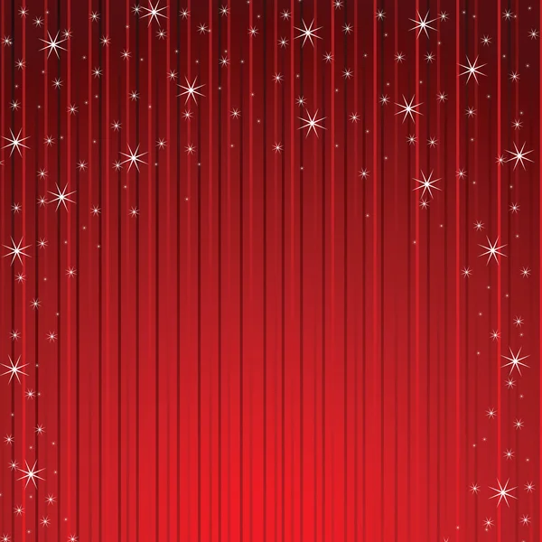 Snowflakes and stars descending red — Stock Photo, Image
