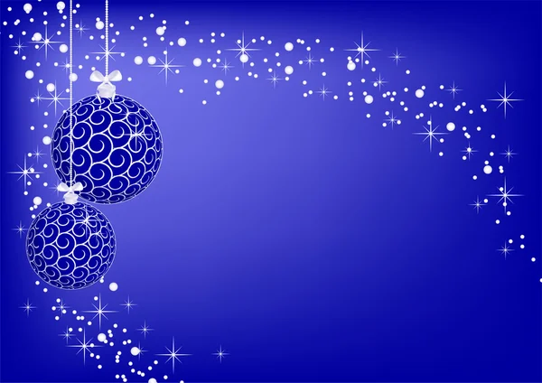 Bilden blå julgranskulor — Stockfoto