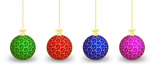 Christmas balls of different colours — Stock Photo, Image