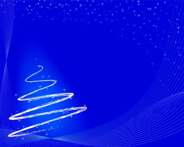 Μπλε χριστουγεννιάτικο δέντρο — Φωτογραφία Αρχείου