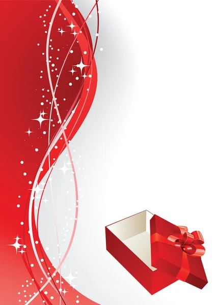 Grußkarte mit Geschenkbox — Stockfoto