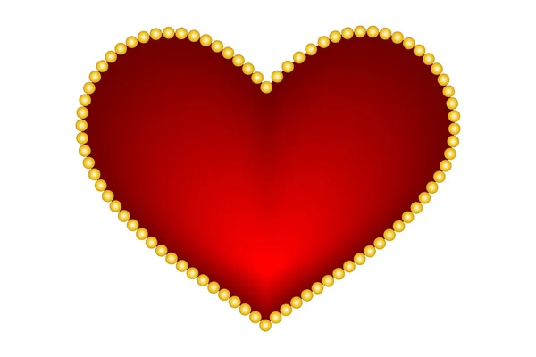 Valentine červené srdce — Stock fotografie