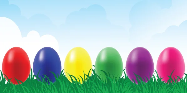 Húsvéti tojás virágos elemekkel — Stock Vector
