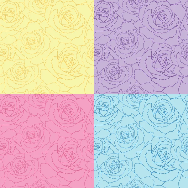 Roses vectorielles sans couture — Image vectorielle
