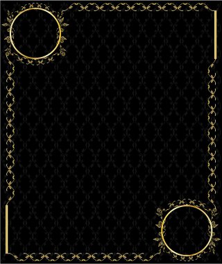 Elegant gold frame 3 clipart