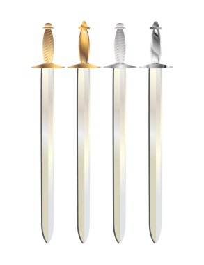 Gold and silver sword 1 clipart