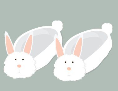 Bunny slippers clipart