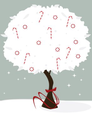 Candy cane tree clipart