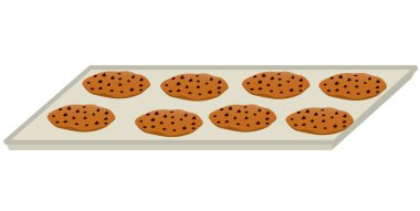 Chocolate chip cookie tray clipart