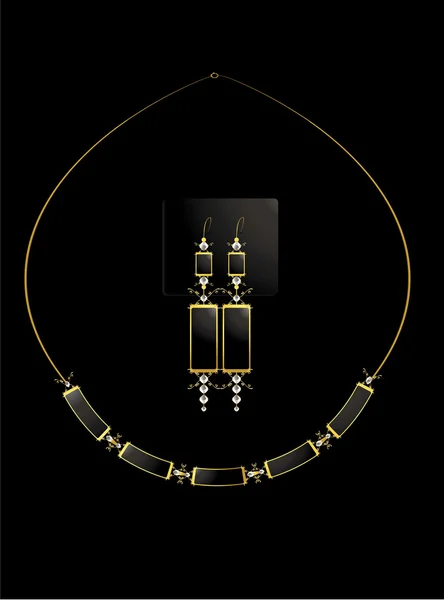 Элегантный набор ожерелий — стоковый вектор