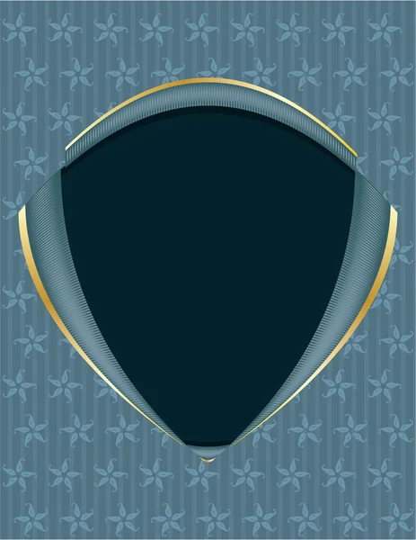 Arrière-plan cadre or bleu — Image vectorielle