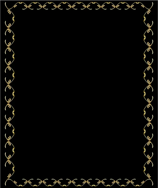 Elegante gouden frame 1 — Stockvector