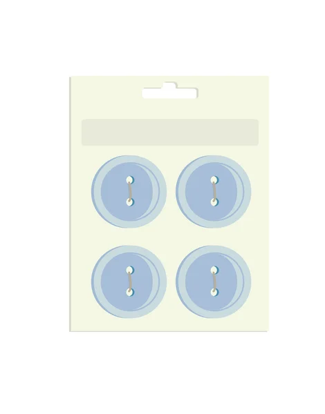 Buttons on packaging — Stock Vector