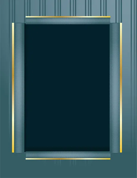 Arrière-plan cadre or bleu — Image vectorielle