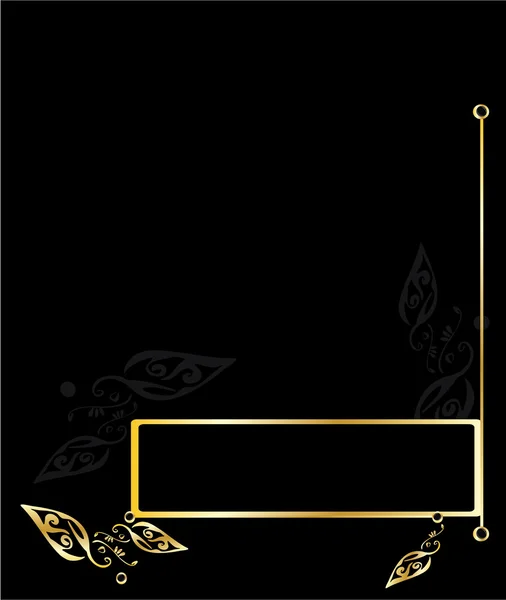 Altın çiçek arka plan afiş — Stok Vektör
