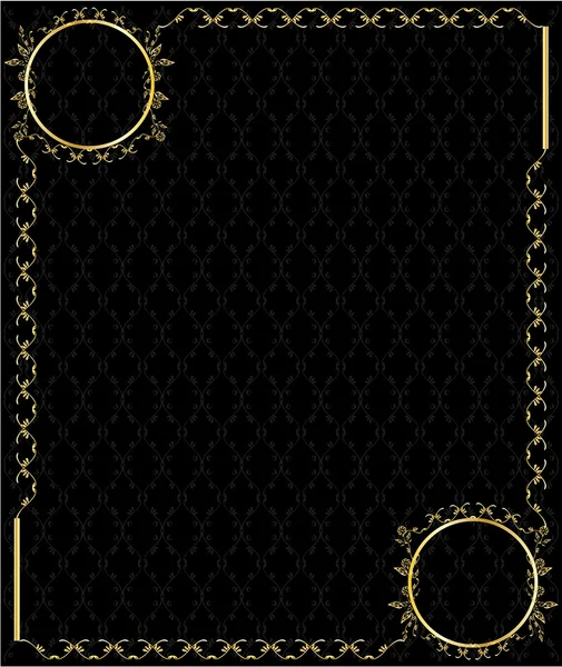 Elegante gouden frame 3 — Stockvector