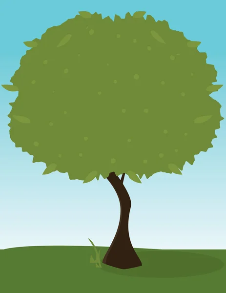 Green tree outdoors 1 — Stock Vector