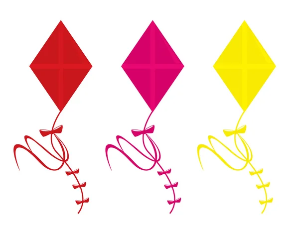 Cerfs-volants isolés — Image vectorielle