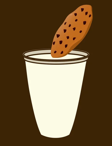Cookie-k és tej 3 — Stock Vector