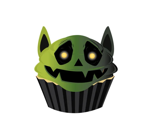Mosolygó goblin cupcake — Stock Vector