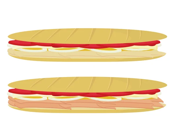 Submarine sandwiches — Stock Vector