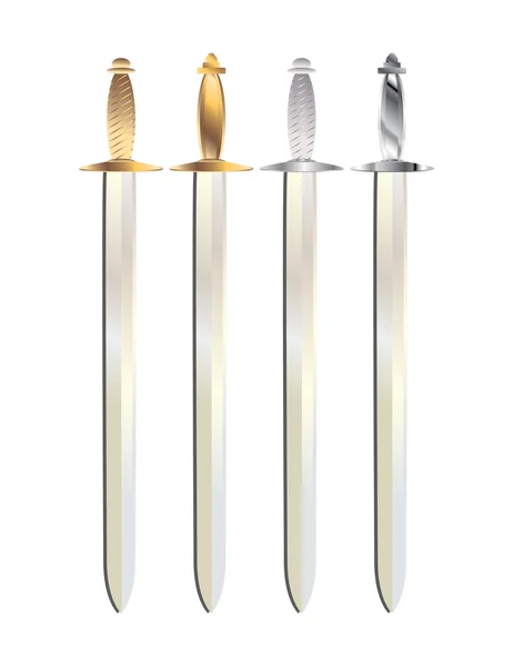 Arany és ezüst kard 1 — Stock Vector
