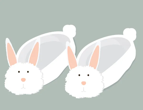Babouches lapin — Image vectorielle