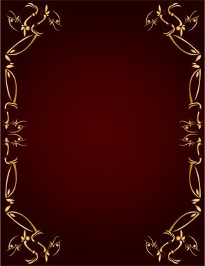 Gold and Burgundy background 3 clipart