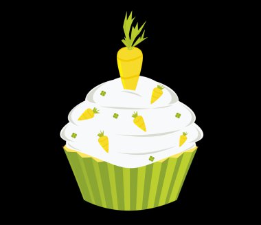 Carrot cupcake clipart