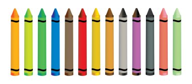 Colorful crayons clipart