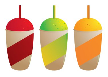 Frozen drinks isolated clipart