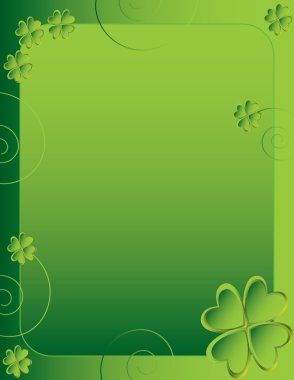 Four leaf clover background 1 clipart