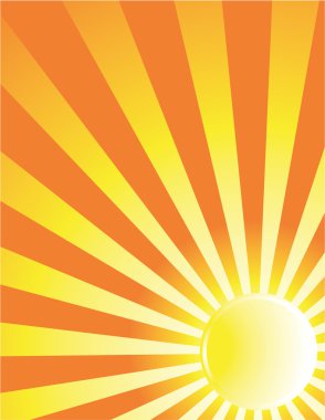 Yellow sun ray background clipart