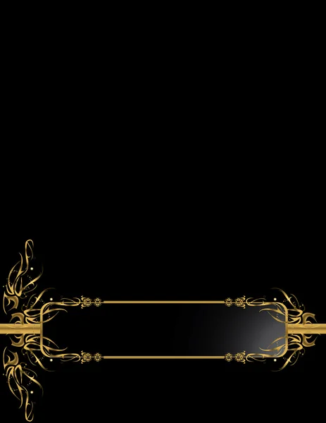 Gold schwarz eleganter Hintergrund 1 — Stockvektor