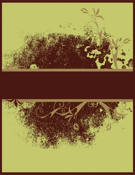 Brown grunge floral background 3 — Stock Vector