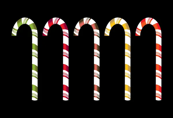 Isolated candy canes — Stock Vector