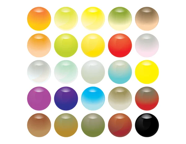 Sphères vitreuses réfléchissantes — Image vectorielle