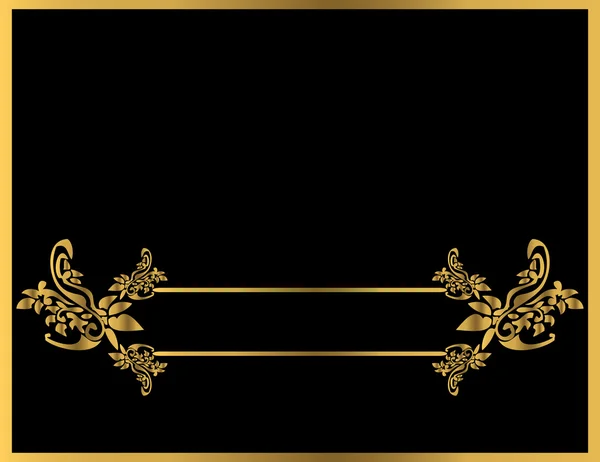 Золотая цветочная рама 5 — стоковый вектор