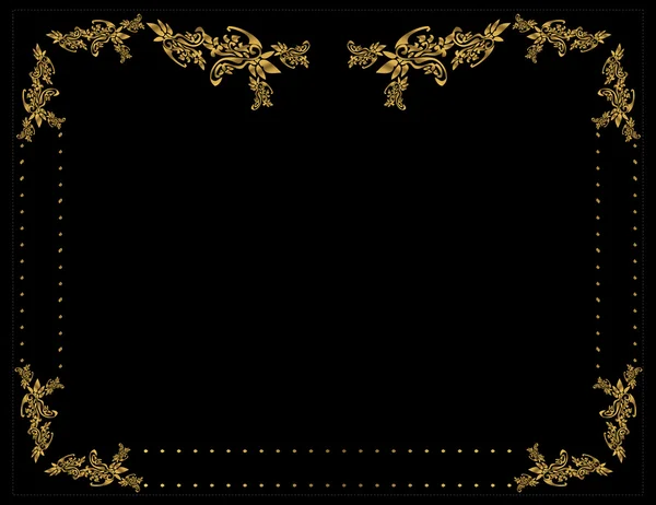 Gold floral frame 4 — Stock Vector