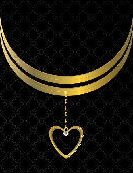 Gouden hart patroon achtergrond 6 — Stockvector