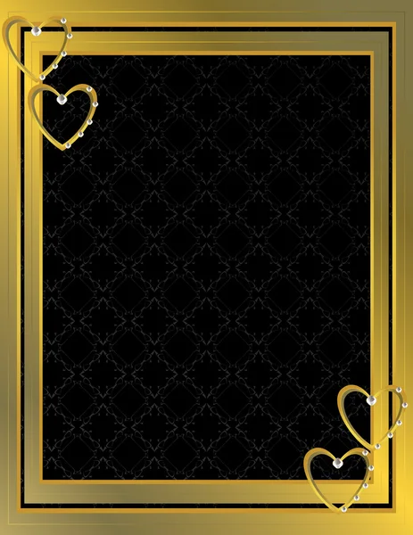 Coeur d'or fond à motifs 7 — Image vectorielle