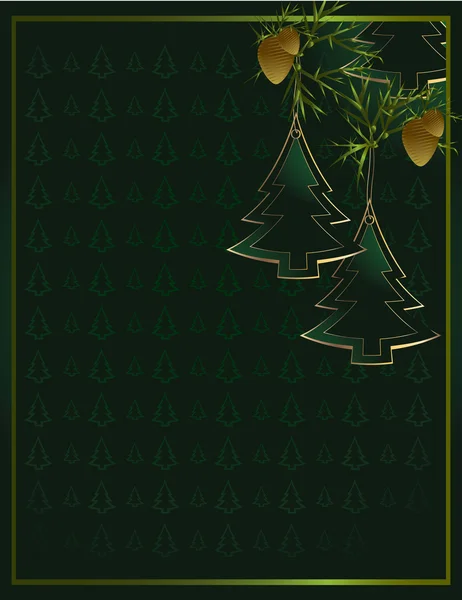 Green tree background 5 — Stock Vector
