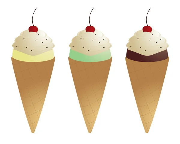 Ice cream cone — Stock Vector