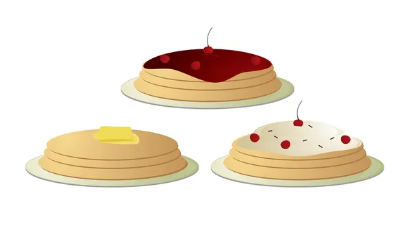 Pancakes stacked — Stock Vector