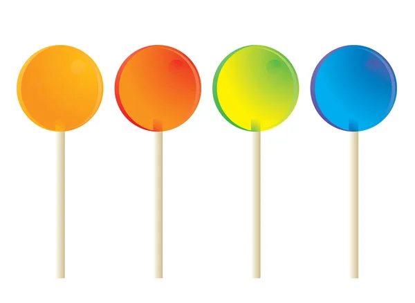 Lollipops isolated — Stock Vector