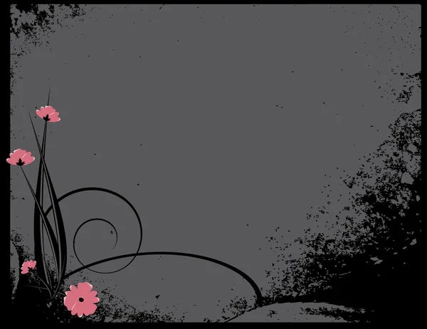 Rosa flor gris fondo 4 — Archivo Imágenes Vectoriales