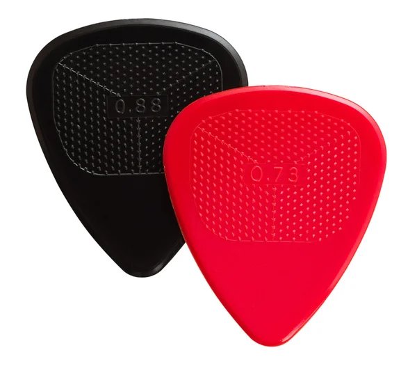 Two ribbed guitar plectrums — Stock Photo, Image