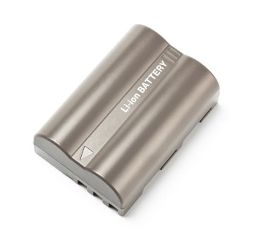 Grey lithium-ion battery top view clipart